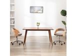 The Living Store Sedie Da Pranzo Girevoli 2 Pz. Bentwood E Tessuto Color Taupe