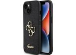 Guess Guhcp15Shg4Sgk Custodia Rigida Per Iphone 15 / 14 / 13 6.1 Czarny/Nero Glitter Script Big 4G