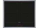 Siemens Iq500, Piano Cottura A Induzione, 60 Cm, Con Controllo A Forno, Nero, Con Cornice Sul Piano, EM645CQB6E
