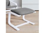 The Living Store Sgabello Grigio Scuro 51X41X40 Cm Tessuto
