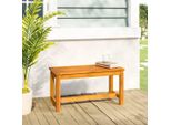 The Living Store Panchina Da Giardino 80X35X45 Cm Legno Massello Di Acacia
