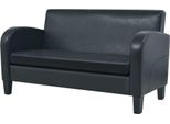 The Living Store Divano A 2 Posti In Ecopelle Nero