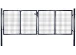 The Living Store Cancello Da Giardino In Rete Acciaio Zincato 289 X 100 Cm Grigio