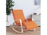 The Living Store Sedia A Dondolo In Tessuto Giallo Scuro