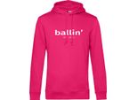 Felpa Con Cappuccio Ballin Est. 2013 Basic Rosa - Taglia Xs