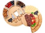 Tagliere Per Formaggi In Legno, Tagliere Per Formaggi, Tagliere Per Formaggi + 3 Ciotole, Coltello, Spatola Per Formaggi E Forchetta - Snackplatter