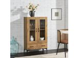 Vetrina 'SøNdersø' Con Cassetto E 2 Ante 70 X 31 X 115 Cm Effetto Rovere