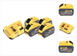 Set Iniziale Batteria Dewalt Dcb 118 Y4 18 V / 54 V 4 Batterie Xr Flexvolt Da 12 Ah + Caricabatteria