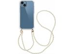 Custodia Iphone 14 Cover Protettiva Posteriore Con Cavo + Bracciale - Perle Plastica Trasparente Imoshion