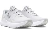 Under Armour W Charged Surge 4 Scarpe Da Corsa Da Donna 3027007 100 Bianco/Grigio, Dimensione Scarpe: 38.5 Eu