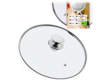 Coperchio Per Pentole Kadax "Salerno"", Coperchio Universale In Vetro Con Manico In Argento, 30 Cm"