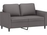 Vidaxl Divano A 2 Posti Grigio 120 Cm In Pelle Finta