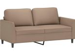 Vidaxl Divano A 2 Posti Cappuccino-Marrone 140 Cm In Pelle Finta