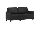 Vidaxl Divano A 2 Posti Nero 140 Cm In Similpelle