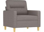 Vidaxl Divano Poltrona Taupe 60 Cm Tessuto