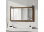 Mucola Specchio Da Parete Con Persiane Brownvintage 71X86Cm Specchio Guardaroba Specchio Finestra Legno Rustico Specchio Bagno Specchio Decorativo Rollable