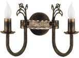 Casa Padrino Lampada Da Parete Doppia Barocca In Bronzo Antico 28 X 20 X H. 25 Cm - Lampada Da Parete In Metallo In Stile Barocco - Luci Barocche - Nobile & Magnifico