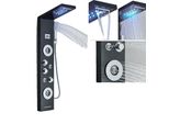 Colonna Doccia Con Sistema A Pioggia Led, Pannello Doccia Da Bagno Con Getti Massaggianti Per Un'esperienza Spa, Nero Opaco 8029X