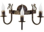 Casa Padrino Lampada Da Parete Barocca In Bronzo Antico 42 X 24 X H. 25 Cm - Lampada Da Parete Barocca In Metallo - Luci Barocche - Nobile & Magnifico