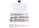 Assortimento Di Rondelle Dentate Esterne Belle Vous (300 Pezzi) - Assortimento Di Rondelle Dentate M2.5, M3, M4, M5, M6, M8, M10, M12-304-Parte In Acciaio Inox