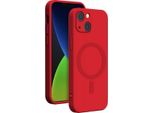 Bigben Connected, Custodia In Silicone Per Apple Iphone 14 Plus Compatibile Con Magsafe, Rosso