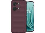 Oneplus North 3 Sleeve - Silicone - Imoshion Custodia Morbida/Copertura Posteriore - Melanzana