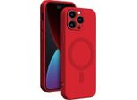 Bigben Connected, Custodia Per Apple Iphone 14 Pro Max In Silicone Compatibile Con Magsafe, Rosso