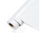 Tolletour 500Cm X 61Cm Mobili Foglio Adesivo Foglio Vinile Autoadesivo Carta Da Parati Cucina Adesivo Foglio Glitter Impermeabile 2 Rotoli Bianco