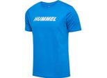 Hummel Hmlelemental Logo Cotone Tee - Indaco Bunting, Taglia:S