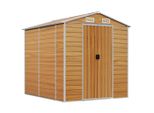 Vidaxl Casetta Da Giardino Marrone Chiaro 191X215X198 Cm Acciaio Zincato