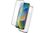 Bigben Connected, Custodia Per Iphone 15 E Protezione Dello Schermo In Vetro Temperato 2,5D Con Smartframe, Trasparente