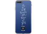 Bigben Connected, Custodia Rigida Per Huawei Y6 2018 Con Motivi Wonderful Time, Trasparente