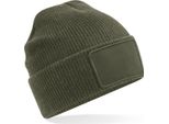 Beechfield B540 | Removable Patch Thinsulate Beanie - Patch Rimovibile - Colore: Verde Militare - Taglia: Unica