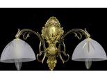 Casa Padrino Lampada Da Parete Barocca Oro/Bianco 45 X 25 Cm - Lampada Da Parete Barocca In Metallo Con Paralumi In Vetro - Luci Barocche - Nobile & Magnifico