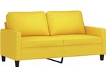 Vidaxl Divano A 2 Posti Giallo Chiaro 140 Cm Tessuto