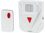 Rebel URZ3454 Campanello Senza Fili A Batteria, 1 X Ricevitore, 1X Driver, 50 M, Bianco