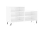 Vidaxl Portascarpe Bianco Lucido 102X36X60 Cm Materiale A Base Di Legno