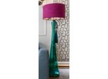Casa Padrino Lampada Da Terra Verde / Viola Ø 40 X H. 165 Cm - Lampada Da Terra Rotonda In Vetro Con Paralume - Lampade Da Terra - Luci - Interni