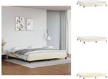 Vidaxl Struttura Letto Crema 200X200 Cm In Pelle Finta - Letti E Strutture Letto