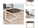 Vidaxl Sgabello Marrone Scuro 51X41X40 Cm In Tessuto - Sgabello Imbottito