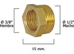 Wolfpack Linea Profesional - Riduttore Esagonale Lucido 1/2" Esterno X 3/8"" Interno"