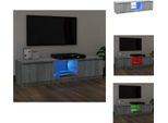 Vidaxl Mobile Tv Con Luci Led Grigio Sonoma 120X30X35,5 Cm - Mobili Tv