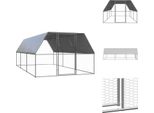 Vidaxl Gabbia Per Polli Da Esterno 3X6X2 M Acciaio Zincato - Habitat E Recinti Per Piccoli Animali