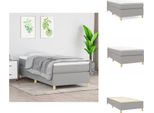 Vidaxl Letto A Molle Insacchettate Grigio Chiaro 90X190 Cm Tessuto - Letti E Strutture Letto