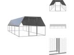 Vidaxl Gabbia Per Polli Da Esterno 3X8X2 M Acciaio Zincato - Habitat E Recinti Per Piccoli Animali