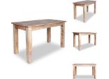 Vidaxl Tavolo Da Pranzo In Legno Massello Riciclato 120 X 60 X 77 Cm - Tavoli Da Pranzo