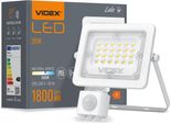 Proiettore Led 20W 1800Lm 5000K IP65 Bianco Con Sensore Di Movimento E Crepuscolare Videx Luca