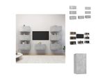 Vidaxl Mobili Tv 7 Pz. Grigio Cemento 30,5X30X60 Cm Materiale A Base Di Legno - Mobili Tv