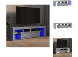 Vidaxl Mobile Tv Con Luci Led Grigio Sonoma 140X36,5X40 Cm - Mobili Tv