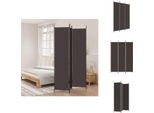 Vidaxl Paravento Pieghevole 3 Pezzi Marrone 150X220 Cm Tessuto - Divisorio Per Ambienti